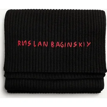 Vlněná šála Ruslan Baginskiy SKR033/034.MW.FL.CD24 černá 99X, vel. ONE SIZE