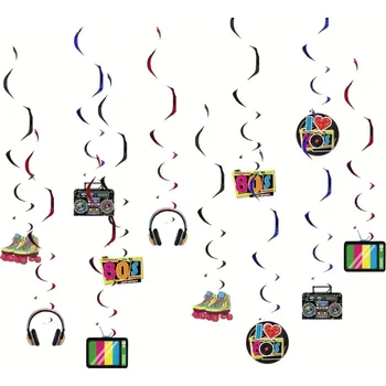 Karnevalový doplněk dovoz Girlanda retro 12ks