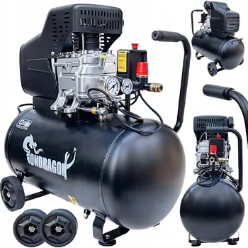 Kompresor Ondragon 50L Olejový kompresor se vzduchovou spirálou, 4,2 HP, 206 L/min, indukční motor