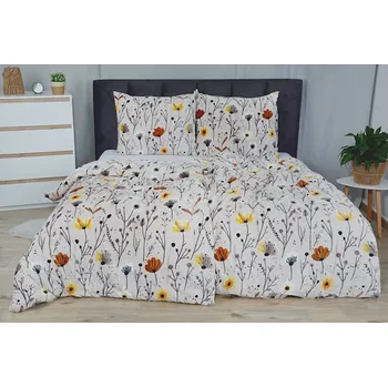 Povlečení HW LOGISTIC s.r.o. ETERNA žluté 140 x 200, 70 x 90 cm zip