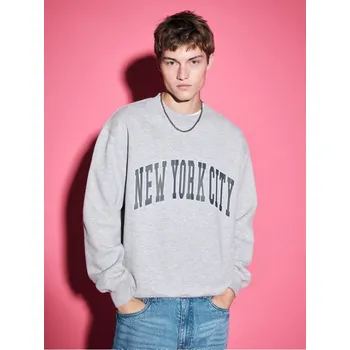 Pánská mikina Mikina s výšivkou - M - House - šedá - 223HF-85M