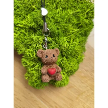 Michaella náramky Přívěsek na klíče medvídek se srdíčkem