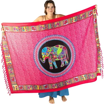 Šátek Thailand Sarong Slon růžový