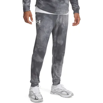 Pánské tepláky na volný čas Under Armour RIVAL TERRY AOP JOGGERS šedé 1390143-025 - M | UK 2,5 | US 3