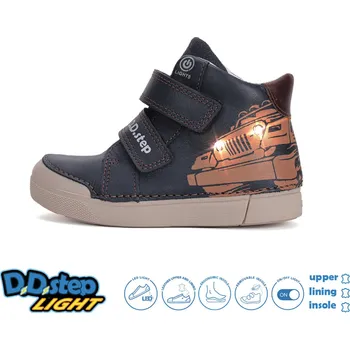 Chlapecká obuv DDstep Celoroční obuv DD step barefoot A068-52151A svítící chlapecké Velikost: 25