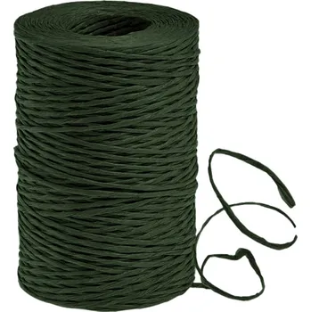 Vázací drát Pro Háčkování Papírový provázek s drátkem 100 m zelený