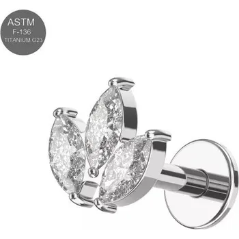 Piercing Šperky4U Piercing do brady - labreta titan - TIT1590