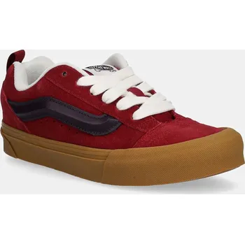 Pánské tenisky Kožené tenisky Vans Knu Skool červená barva, VN000D6ZBRD1 92X, EUR 37