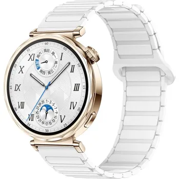 Ostatní příslušenství k chytrým hodinkám VSECHNONAMOBIL 121501 MAGNA-FLEX Náhradní řemínek pro Huawei Watch GT 5 41mm / GT 6 41mm CERAMIC WHITE