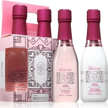 Kosmetická sada IDC INSTITUTE Scented Bath Rose sprchový gel 200 ml + tělové mléko 200 ml kosmetická sada