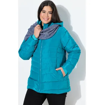 Ulla Popken, Plus size Prošívaná bunda HYPRAR, vodoodpudivá, kapuce pro plnoštíhlé nadměrná velikost, 820889765-1128, tyrkysový, 42/44, Nadměrné velikosti, Plus size oblečení, Oblečení pro boubelky, Oblečení pro baculky, Oblečení pro plnoštíhlé, Oblečení 