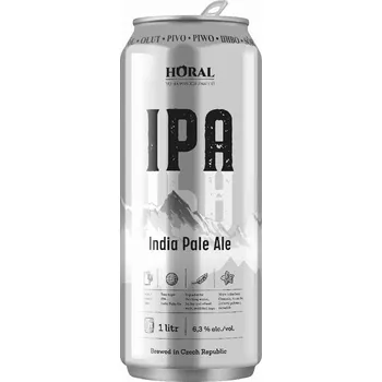 Pivo HORAL " IPA " 1000 ml, Alc. 5,5% vol. 1L plech