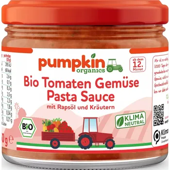 Pumpkin Organics BIO Omáčka na těstoviny 250 g - Rajčatová zeleninová (12. měsíc)
