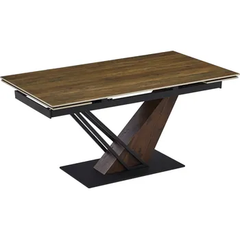 Jídelní stůl JAKS Rozkládací stůl Rex 160 - 220 cm tmavě hnědý dub