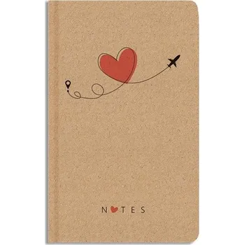 Sešit Notes tečkovaný A5 kraft Letadlo