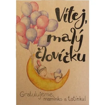 Přáníčko BeBechy – recyklovaný papír – Vítej tiskopis