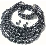 Isla Margarita Nádherná sada tmavých perlových šperků