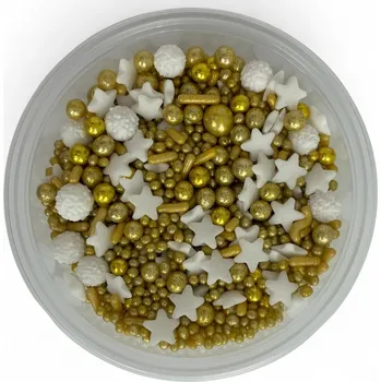 Čokoláda Hospodyňkám.cz Cukrový Mix bílo-zlatý 40g