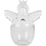Transparentní skleněná dóza anděl - 15*10*18 cm