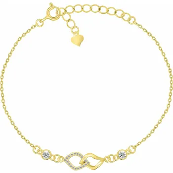 Náramek Brilio Silver Elegantní pozlacený náramek se zirkony BRC157Y + 2 měsíce na vrácení zboží