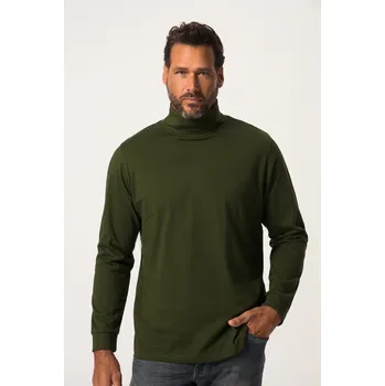 Dámské tričko JP1880, Plus size Tričko s rolákem, kolekce Basic, žerzej, dlouhé rukávy pro plnoštíhlé nadměrná velikost, 723303440-1454, zelený, 5XL, Plus size oblečení, Oblečení pro vysoké muže, Nadměrné velikosti, Oblečení pro plnoštíhlé.