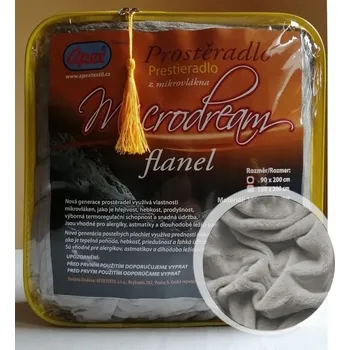 Prostěradlo UNI - Mikroplyšové prostěradlo Microdream Flanel - 140/200 - Tmavě šedá - 140x200 cm