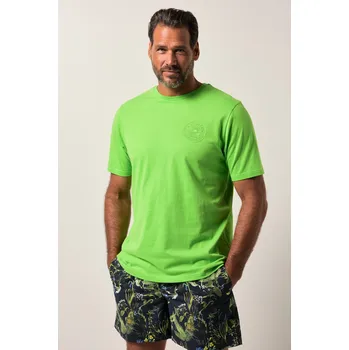 Pánské tričko JP1880, Plus size Tričko JP1880, krátké rukávy, kulatý výstřih, potisk, do 8XL pro plnoštíhlé nadměrná velikost, 840102420-1455, zelený, 6XL, Plus size oblečení, Oblečení pro vysoké muže, Nadměrné velikosti, Oblečení pro plnoštíhlé.