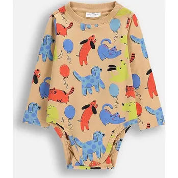 Kojenecký body Kojenecké body s bavlnou Coccodrillo BUDDIES BOY NEWBORN ZC5112102BBN béžová 80X, vel. 68