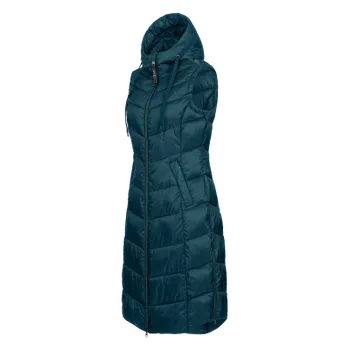 Dámská vesta E·L·T Dlouhá zateplená vesta Light Ostende Barva: Petrol blue, Velikost: XL