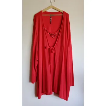 Dámský svetr Červený svetřík s kamínky Ulla Popken ( )