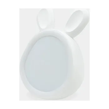 Budík Bílý budík s LED displejem MARY'S ZAJÍČEK