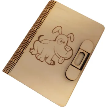 Dary dřeva Dřevěná knížka na dárky - pejsek