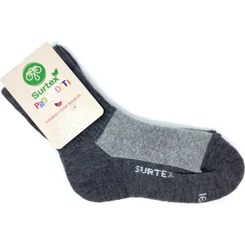 Dívčí oblečení Zimní ponožky Surtex 70% Merino Šedé 18 - 19