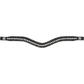 Vybavení pro koně QHP Čelenka Skye QHP, black/silver FULL