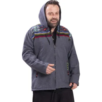 Pánská casual bunda Pánská bunda s fleecem (etno styl), velikost XL
