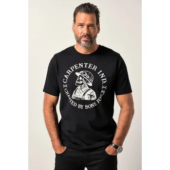 Pánské tričko JP1880, Plus size Tričko JP1880, kolekce pracovní módy, krátké rukávy, potisk na hrudi, do 8XL pro plnoštíhlé nadměrná velikost, 841233100-1456, černý, 7XL, Plus size oblečení, Oblečení pro vysoké muže, Nadměrné velikosti, Oblečení pro plnoštíhlé.