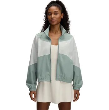 Dámská casual bunda Dámská sportovní bunda Under Armour RIVAL WOVEN JACKET W zelená 1389631-348 - M | UK 11,5 | US 12,5