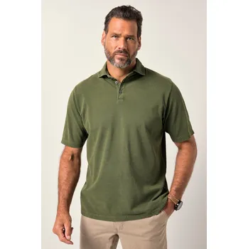 Pánská košile JP1880, Plus size Pokokošile JP1880, krátké rukávy, piké, žraločí límeček, vintage vzhled, do 8XL pro plnoštíhlé nadměrná velikost, 840692442-1459, zelený, XL, Plus size oblečení, Oblečení pro vysoké muže, Nadměrné velikosti, Oblečení pro plnoštíhlé.