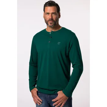 Pánské tričko JP1880, Plus size Henley tričko JP1880, kolekce Basic, dlouhé rukávy, knoflíková léga, do 8XL pro plnoštíhlé nadměrná velikost, 702555455-1454, tyrkysový, 5XL, Plus size oblečení, Oblečení pro vysoké muže, Nadměrné velikosti, Oblečení pro plnoštíhlé.