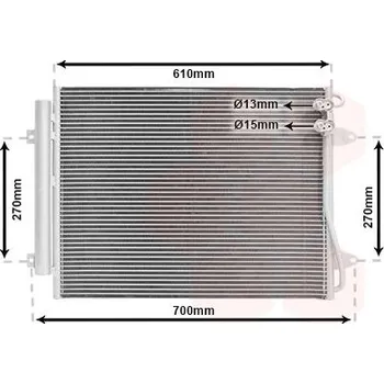 Výparník klimatizace Kondenzátor, klimatizace VAN WEZEL 58005226