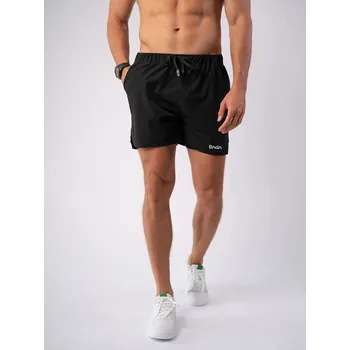 BrainMax pánské 2v1 kraťasy, černé Velikost: M Kraťasy pro muže se spodní elastickou vrstvou pro maximální pohodlí při tréninku