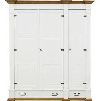 Komoda Rustikální skříň Sweet Home SAV68C1 kombinovaná Barevné provedení: Bílá - dub kouřový vosk