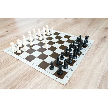 Šachy Šachová souprava Staunton komplet velká hnědá + doprava zdarma