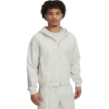 Pánská casual bunda Pánská bunda na volný čas Under Armour CURRY WOVEN JACKET bílá 1390353-110 - XL | UK 9,5K | US 10C