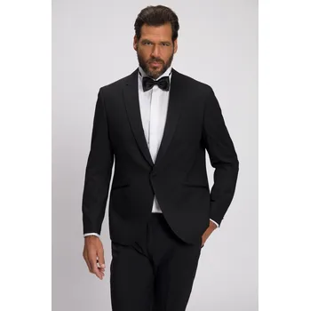 Dámské sako JP1880, Plus size Smokingové sako Amor, kolekce Business, zrcadlový límec, vlněný streč pro plnoštíhlé nadměrná velikost, 709434100-1536, černý, 66, Plus size oblečení, Oblečení pro vysoké muže, Nadměrné velikosti, Oblečení pro plnoštíhlé.