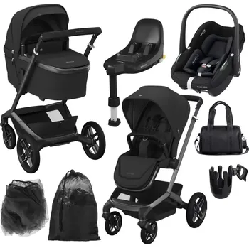 Kočárek Maxi Cosi set Fame 3v1 včetně příslušenství 2025 Twillic Black