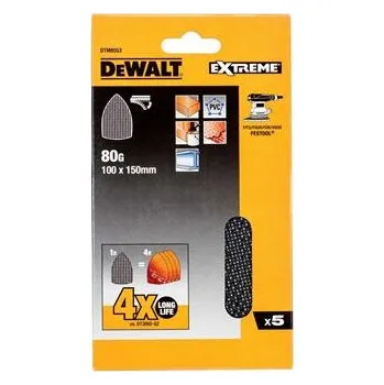 Dílna DeWALT DTM8553 Univerzální brusná síť EXTREME Delta - 100mm x 150mm - 80G