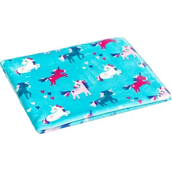 Dětská deka Bellatex Ella 1005/179 75 × 100 cm jednorožec tyrkysový