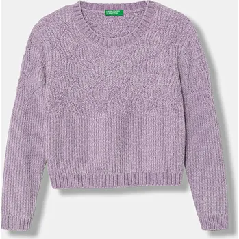 Dívčí svetr Svetr United Colors of Benetton 16CLG1010.P.seasonal fialová 04X, vel. 110
