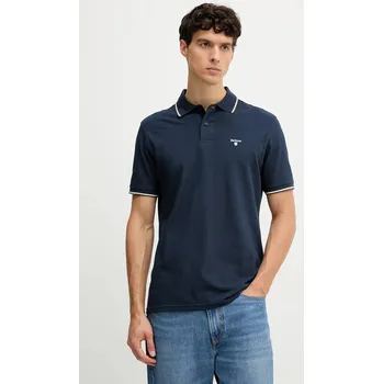 Pánské tričko Bavlněné polo tričko Barbour pánské, tmavomodrá barva, s aplikací, MML1499 59X, vel. L